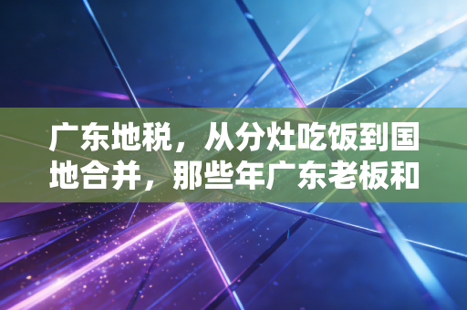 广东地税，从分灶吃饭到国地合并，那些年广东老板和会计们的酸甜苦辣