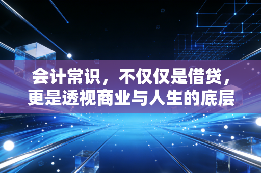 会计常识,不仅仅是借贷,更是透视商业与人生的底层逻辑