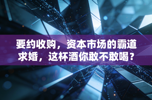 要约收购，资本市场的霸道求婚，这杯酒你敢不敢喝？