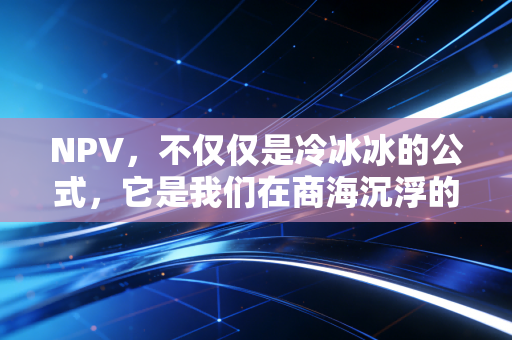 NPV，不仅仅是冷冰冰的公式，它是我们在商海沉浮的定海神针
