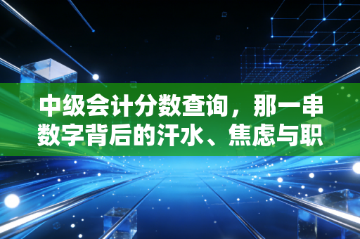 中级会计分数查询,那一串数字背后的汗水、焦虑与职场突围
