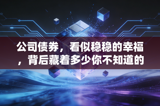 公司债券，看似稳稳的幸福，背后藏着多少你不知道的惊雷？