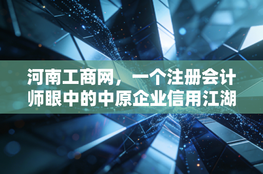 河南工商网，一个注册会计师眼中的中原企业信用江湖与实战避坑指南