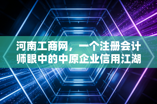 河南工商网，一个注册会计师眼中的中原企业信用江湖与实战避坑指南