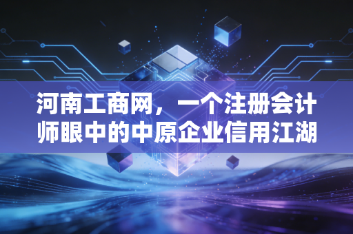 河南工商网，一个注册会计师眼中的中原企业信用江湖与实战避坑指南