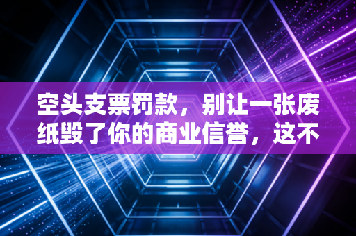 空头支票罚款，别让一张废纸毁了你的商业信誉，这不仅仅是钱的事