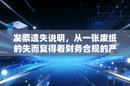 发票遗失说明,从一张废纸的失而复得看财务合规的严谨与温情