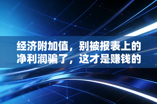经济附加值,别被报表上的净利润骗了,这才是赚钱的真谛