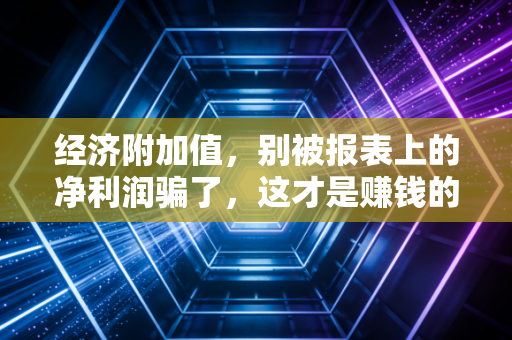 经济附加值，别被报表上的净利润骗了，这才是赚钱的真谛
