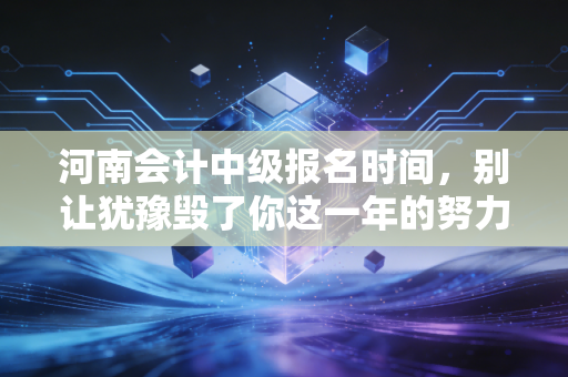 河南会计中级报名时间，别让犹豫毁了你这一年的努力，给河南考生的真心话