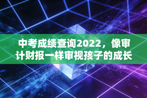 中考成绩查询2022，像审计财报一样审视孩子的成长，这一刻的披露意味着什么？