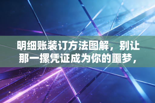 明细账装订方法图解，别让那一摞凭证成为你的噩梦，老会计教你教科书级实操