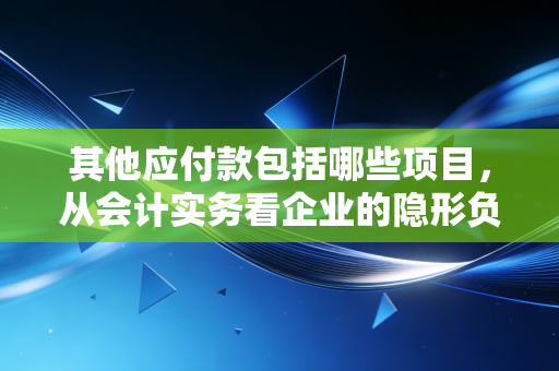 其他应付款包括哪些项目，从会计实务看企业的隐形负债与人情世故