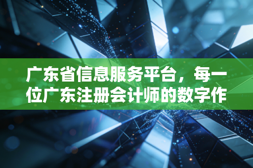 广东省信息服务平台，每一位广东注册会计师的数字作战指挥室