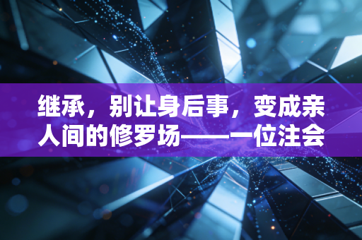 继承,别让身后事,变成亲人间的修罗场——一位注会眼中的财富传承与人性博弈