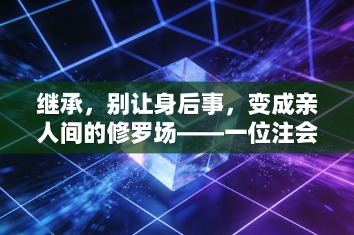 继承，别让身后事，变成亲人间的修罗场——一位注会眼中的财富传承与人性博弈
