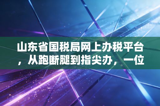 山东省国税局网上办税平台,从跑断腿到指尖办,一位老会计眼中的数字化变迁与实战心得