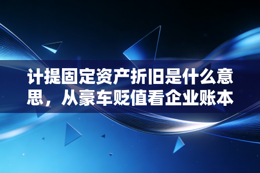计提固定资产折旧是什么意思,从豪车贬值看企业账本里的时间魔法