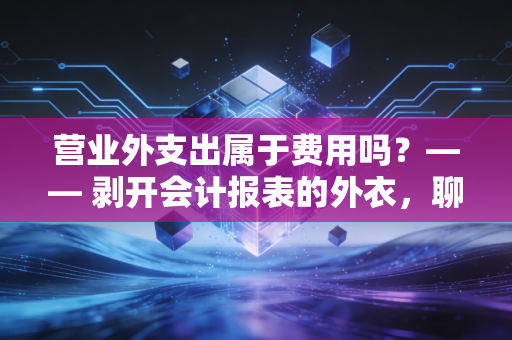 营业外支出属于费用吗？—— 剥开会计报表的外衣，聊聊那些不期而遇的意外之痛