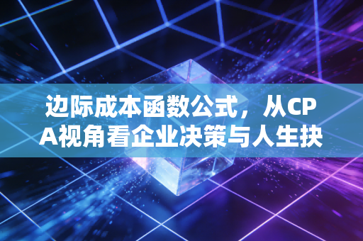 边际成本函数公式,从CPA视角看企业决策与人生抉择