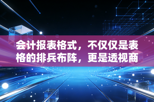 会计报表格式，不仅仅是表格的排兵布阵，更是透视商业本质的体检报告