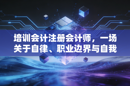 培训会计注册会计师，一场关于自律、职业边界与自我重塑的修行