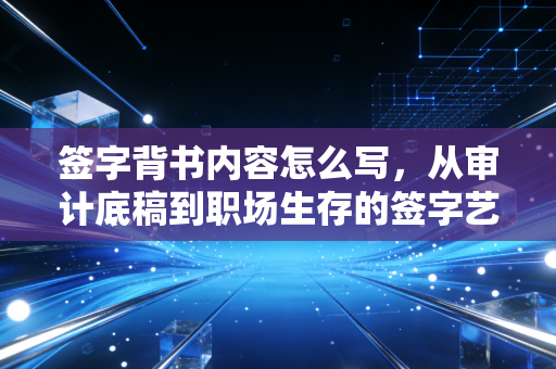 签字背书内容怎么写,从审计底稿到职场生存的签字艺术