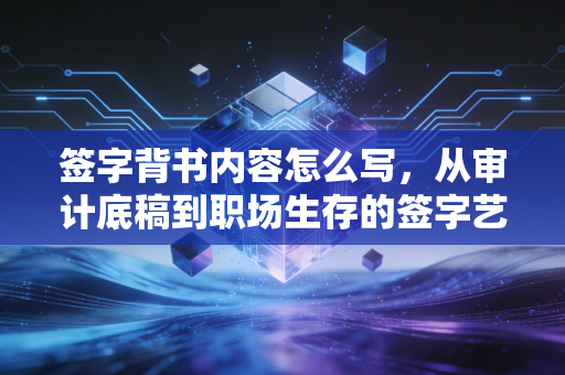 签字背书内容怎么写，从审计底稿到职场生存的签字艺术