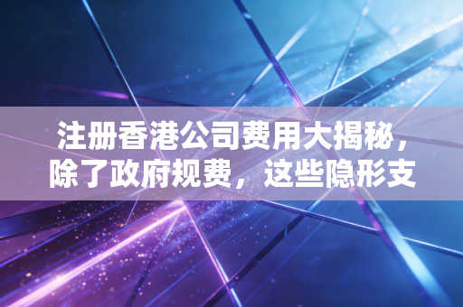 注册香港公司费用大揭秘，除了政府规费，这些隐形支出才是吞金兽！