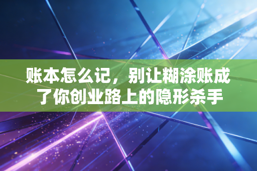账本怎么记，别让糊涂账成了你创业路上的隐形杀手