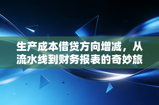 生产成本借贷方向增减，从流水线到财务报表的奇妙旅程