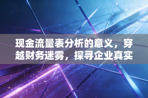现金流量表分析的意义，穿越财务迷雾，探寻企业真实的造血能力