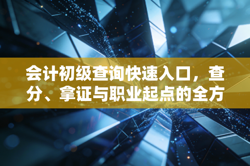 会计初级查询快速入口，查分、拿证与职业起点的全方位指南