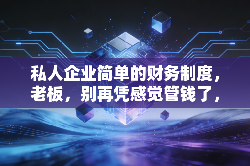 私人企业简单的财务制度，老板，别再凭感觉管钱了，这几招够用！