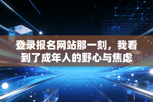 登录报名网站那一刻，我看到了成年人的野心与焦虑