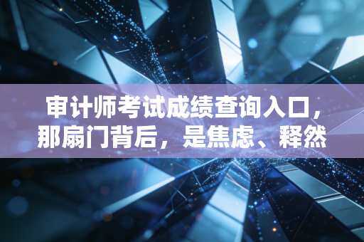 审计师考试成绩查询入口，那扇门背后，是焦虑、释然与成长的漫漫长路