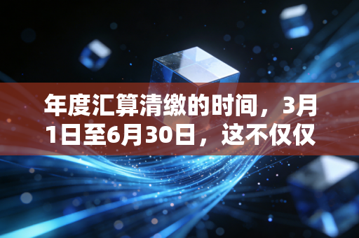 年度汇算清缴的时间,3月1日至6月30日,这不仅仅是个填表游戏