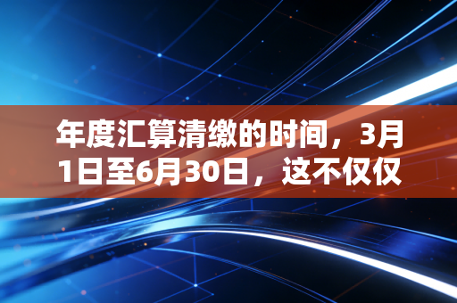 年度汇算清缴的时间，3月1日至6月30日，这不仅仅是个填表游戏