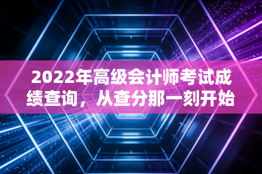 2022年高级会计师考试成绩查询，从查分那一刻开始的职业进阶与心态重塑