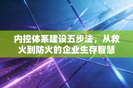 内控体系建设五步法,从救火到防火的企业生存智慧