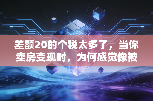 差额20的个税太多了，当你卖房变现时，为何感觉像被抢了一刀？