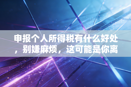 申报个人所得税有什么好处,别嫌麻烦,这可能是你离国家发钱最近的一次