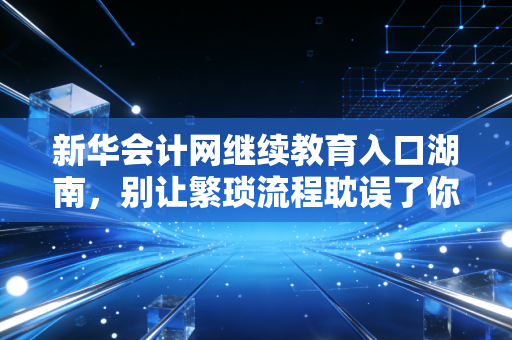 新华会计网继续教育入口湖南，别让繁琐流程耽误了你的职业晋升路