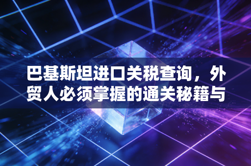 巴基斯坦进口关税查询，外贸人必须掌握的通关秘籍与避坑指南