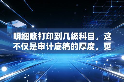 明细账打印到几级科目，这不仅是审计底稿的厚度，更是财务管理的深度