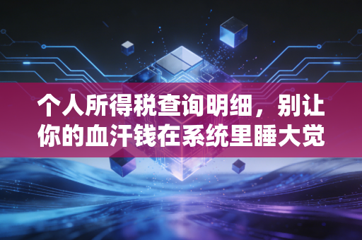 个人所得税查询明细，别让你的血汗钱在系统里睡大觉，教你如何看懂并守护钱包