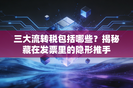 三大流转税包括哪些？揭秘藏在发票里的隐形推手