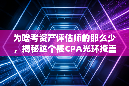 为啥考资产评估师的那么少,揭秘这个被CPA光环掩盖的宝藏与苦差