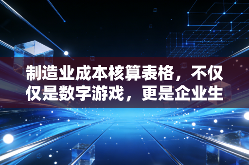 制造业成本核算表格，不仅仅是数字游戏，更是企业生存的体检报告