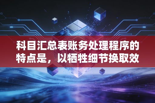 科目汇总表账务处理程序的特点是,以牺牲细节换取效率的会计艺术——兼谈老会计的实战感悟